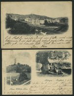 DEUTSCHLAND ETC. TÜBINGEN, 2 Verschiedene Frankierte Karten Von 1898 Und 1901, Pracht - Other & Unclassified