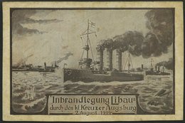 ALTE POSTKARTEN - SCHIFFE KAISERL. MARINE BIS 1918 S.M.S. Augsburg, 3 Ungebrauchte Karten, Z.T. Etwas Fleckig - Krieg