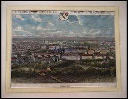 BERLIN, Teilansicht, Kolorierter Holzstich Um 1880 - Litografía