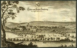 LAMSPRINGE, Gesamtansicht, Kupferstich Von Merian Um 1645 - Lithographies