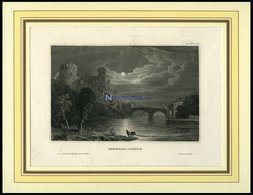 BERNARD-CASTLE, Stahlstich Von B.I. Um 1840 - Litografia