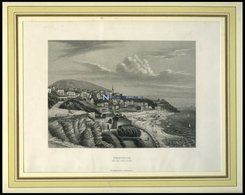 VENTNOR Auf Der Insel Wight, Gesamtansicht, Stahlstich Von B.I. Um 1860 - Lithografieën