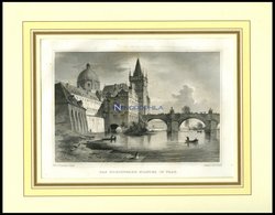 PRAG: Das Kreuzherrn Kloster, Stahlstich Von Lange/Poppel, 1840 - Lithographien