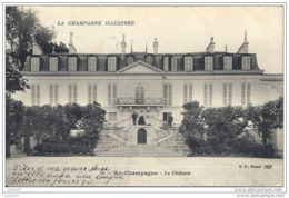 AY EN CHAMPAGNE ..-- 51 .  Château . 1909 Vers GUEUX ( Mme MARGOTIN ) . Voir Verso . - Ay En Champagne