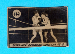 BOXING MATCH BELGRADEvs LONDON ... Yugoslav Vintage Card 1950's * Boxe Boxeo Boxen Pugilato * England British - Trading Cards