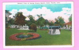 U.S.A. IOWA. CEDAR RAPIDS.   GENERAL VIEW OF GEORGE GREENE SQUARE. - Cedar Rapids