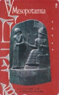 Rare Télécarte Japon  / 110-016 - Culture MESOPOTAMIE  ** CODE OF HANMURABI ** BABYLON IRAQ IRAK - Japan Phonecard - Iraq