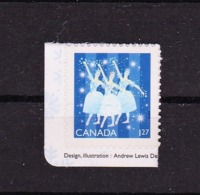 2019 Canada Christmas Noel Ballet Dancers Single Stamp From Booklet Bottom Left Corner MNH - Francobolli (singoli)