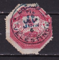 THESSALIA  1898 20 Pa Red Used VELESTINON By The Turkish Army Of Occupation During The Greek-Turkish War Of 1897 Vl. 2 - Thesalia