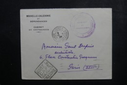 NOUVELLE CALÉDONIE - Enveloppe En Franchise Du Gouverneur Pour Paris En 1938 , à Voir - L 46503 - Lettres & Documents