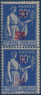 France Type Paix N°482** 50c/90c Surcharge Quasiment Absente Tenant à Normale RRR Ainsi Signé Calves - 1932-39 Vrede