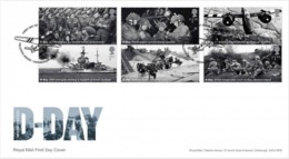 GROSSBRITANNIEN GRANDE BRETAGNE GB 2019 D-DAY SET OF 6V FDC SG 4230-35 MI 4401-06 YT 4813-18 - 2011-2020 Em. Décimales