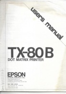 TX-80B - Users Manual - Other & Unclassified