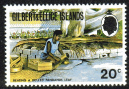 Gilbert & Ellice Islands 1972 Definitive Changed, Wmk. Upright, 20c Beating Pandanus Leaf, MNH, SG 207 (BP2) - Islas Gilbert Y Ellice (...-1979)