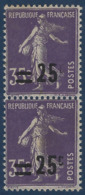 France Semeuse N°218**25/35c  Violet C Quasiment Absent Tenant à Normal R Ainsi Signé Calves - 1932-39 Frieden