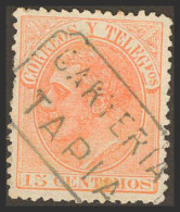 Asturias. Filatelia. ° 210. 1882. 15 Cts Naranja. Matasello CARTERIA / TAPIA. - Autres & Non Classés