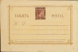España. Filipinas. Entero Postal. (*)EP2. 1879. 3 Ctvos Sobre 50 Mils Castaño Rojo Sobre Tarjeta Entero Postal. MAGNIFIC - Philippinen
