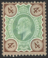 Gran Bretaña. MH *Yv 112Yv . 1902. 4 D Verde. MAGNIFICO. Yvert 2012: 50 Euros. - ...-1840 Vorläufer