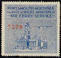 Gran Bretaña, Viñetas. MH *Yv . 1934. Sin Valor, Azul. PORTSMOUTH-SOUTHSEA AND ISLE OF WIGHT AVIATION LTD. MAGNIFICA. - ...-1840 Prephilately