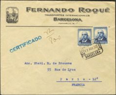 España. República Española Correo Certificado. República Española Correo Certificado. Al Dorso Llegada. MAGNIFICA. - Brieven En Documenten