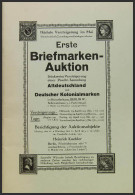 Alemania, Bibliografía. 1913. Catálogo Reimpreso De La Subasta ALDEUTSCHLAND UND DEUTSCHER KOLONIALMARKEN, Celebrada Del - Catalogues De Maisons De Vente