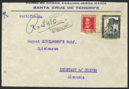 España. República Española Correo Certificado. República Española Correo Certificado. CERTIFICADO / SANTA CRUZ DE TENERI - Lettres & Documents