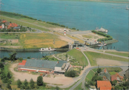 D-21720 Grünendeich - Fährhaus Lühe/Cohrs  (Jork) - Panorama Restaurant - Dampfer - Luftbild - Aerial View - Stade