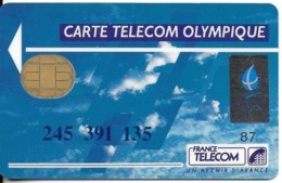 CARTE A PUCE CHIP CARD CARTE TÉLÉPHONE  FRANCE TELECOM FRANCE CARTE TELECOM OLYMPIQUE - Andere & Zonder Classificatie