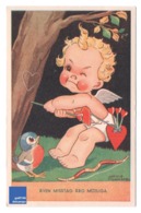 Cupidon 1950 Suède Illustrateur Arnold Tilgmann Cupidon Flèche Amour Tir à L'Arc Coeur Love Cupid Valentine's Day A30-72 - Dia De Los Amorados