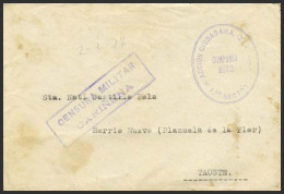 Aragón. Historia Postal. Aragón. Historia Postal. CENSURA MILITAR / CARIÑENA Y - Autres & Non Classés