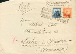 España. República Española Correo Certificado. Sobre 671, 672. 1932. 40 Cts Azul Y 50 Cts Naranja. Certificado De BARCEL - Covers & Documents
