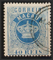 Macao. ºYv 5B. 1884. 40 Reis Azul. DENTADO 13 ½. MAGNIFICO. - Andere & Zonder Classificatie