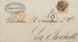 España. Correo Carlista. Sobre 125. 1873. 40 Cts Castaño. BILBAO A LA ROCHELLE (FRANCIA), Circulada Por Vía Terrestre El - Carlisti