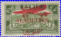 Alaouites Aérien 1929. ~ A 14* - TP Syrie Surchargé - Nuevos