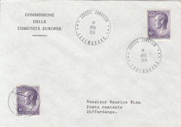 83517- EUROPEAN COUNCIL SPECIAL POSTMARKS ON COVER, GRAND DUKE JEAN STAMPS, 1976, LUXEMBOURG - Covers & Documents