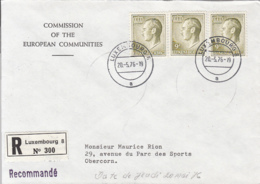 83518- COMMISSION OF THE EUROPEAN COMMUNITIES REGISTERED SPECIAL COVER, GRAND DUKE JEAN STAMPS, 1976, LUXEMBOURG - Covers & Documents