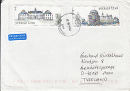 83563- CASTLES STAMPS ON COVER, STOCKHOLM INK STAMP, 2011, SWEDEN - Covers & Documents