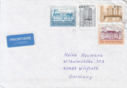 83586- CASTLES, CHAIR, BENCH, STAMPS ON COVER, SIOFOK INK STAMP, 2003, HUNGARY - Cartas & Documentos