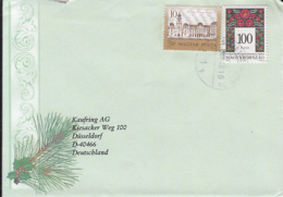 83587- CASTLE, MOTIFS, STAMPS ON MISTLETOE AND FIR BRANCH SPECIAL COVER, 2003, HUNGARY - Lettres & Documents