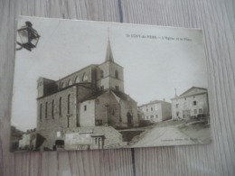 CPA 69 Rhône Saint Igny De Vers L'église Et La Place - Sonstige & Ohne Zuordnung