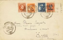 España. República Española. Sobre 740, 739. 1939. 60 Cts Naranja Y 60 Cts Azul. BARCELONA A FRANCIA. Al Dorso Llegada. M - Cartas & Documentos