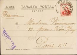 España. República Española. Sobre 736. 1938. 40 Cts Carmín. Tarjeta Postal Con Sobretasa De 15 Cts De Iniciativa Privada - Cartas & Documentos