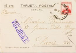 España. República Española. Sobre 736. 1938. 40 Cts Carmín. Tarjeta Postal Con Sobretasa De 15 Cts De Iniciativa Privada - Covers & Documents