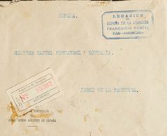 España. República Española Correo Aéreo. Sobre . 1932. Certificado De ASUNCION (PARAGUAY) A JEREZ DE LA FRONTERA. Marca - Covers & Documents