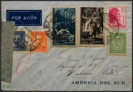 España. República Española Correo Aéreo. Sobre 740, 739, 746, 752, 773/74. 1938. 60 Cts Naranja, 60 Cts Azul, 10 Cts Ver - Covers & Documents