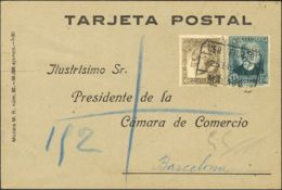 España. República Española Correo Certificado. Sobre 665,680. 1935. 15 Cts Verde Y 30 Cts Castaño (Sellos Perforados F.C - Briefe U. Dokumente