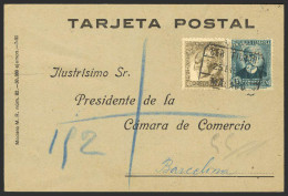 España. República Española Correo Certificado. Sobre 665,680. 1935. 15 Cts Verde Y 30 Cts Castaño (Sellos Perforados F.C - Briefe U. Dokumente