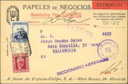 España. República Española Correo Certificado. República Española Correo Certificado - Covers & Documents