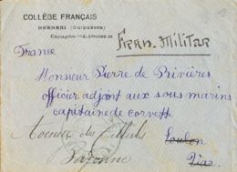 España. Franquicia. Sobre . 1918. HERNANI A TOULON (FRANCIA), Y Reexpedida A BAYONA. Matasello HERNANI / (GUIPUZCOA), En - Franquicia Postal