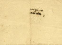 España. Gobierno Provisional. Sobre . 1869. 4 Mils Sello Seco HABILITADO / POR / LA / NACION, Sobre Bando Municipal De R - Lettres & Documents